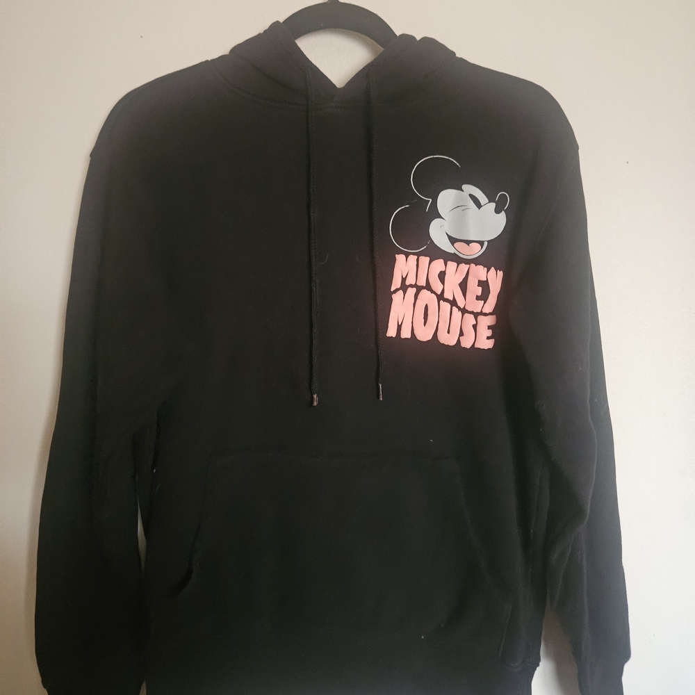 Disney Black Hoodie with Mickey Mouse Design